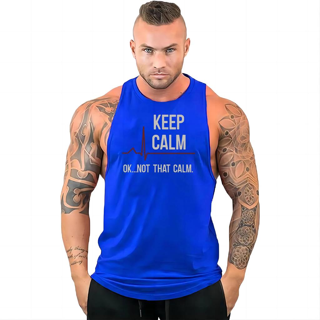 Stylish Fun Printed Men's Vest Outdoor Sports Style Comfortable Lightweight Breathable Men's Sportswear Top Vest Quick Drying