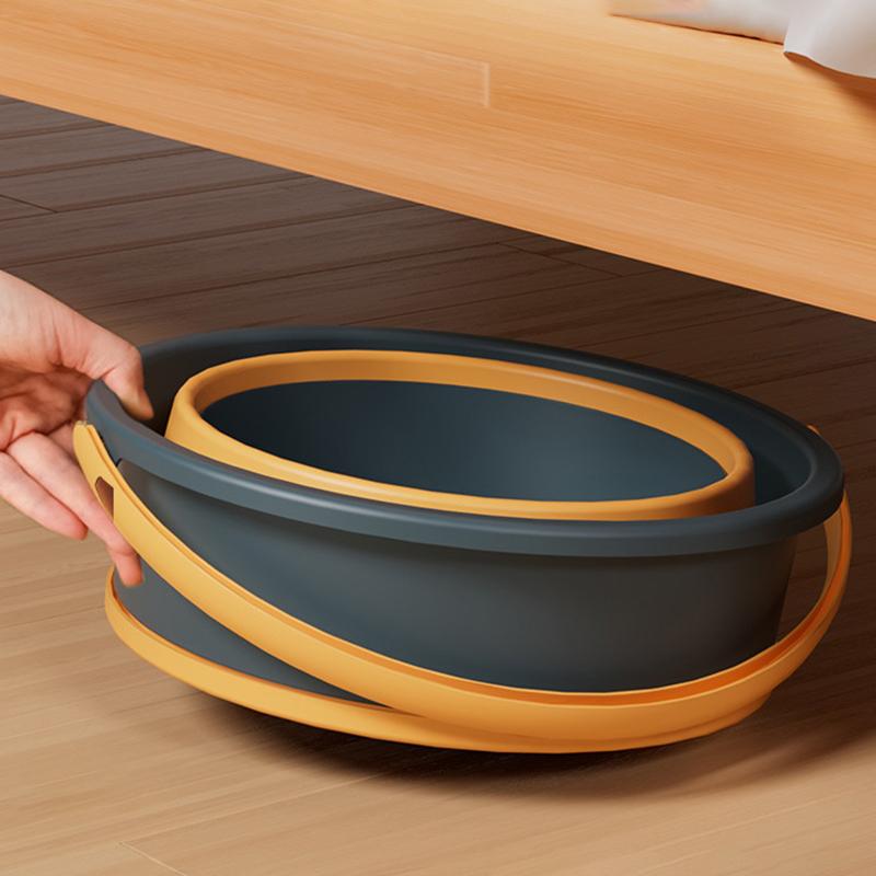 Outdoor Camping Folding Bucket Thickened Portable Bucket Fishing Bucket Travel Portable Folding Water Bucket