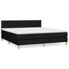Box Spring Bed with Mattress Black 180 x 200 cm Fabric