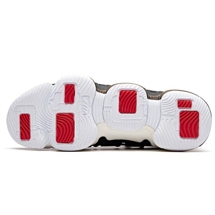 Anta Flash Energy Technology Shock Absorption Non-Slip High-Top Basketball Shoes Men Sneakers Black 91841193-1