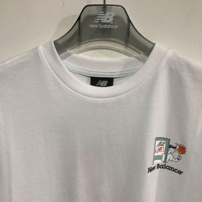 New Balance Nb Boy Basketball Shop Short Sleeve Tee Nbnef21563 White