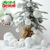White Foam Xmas Tree Snowballs 4CM 8CM DIY Christmas Balls Reusable Festival Decor for Home Restaurant Porch Decoration