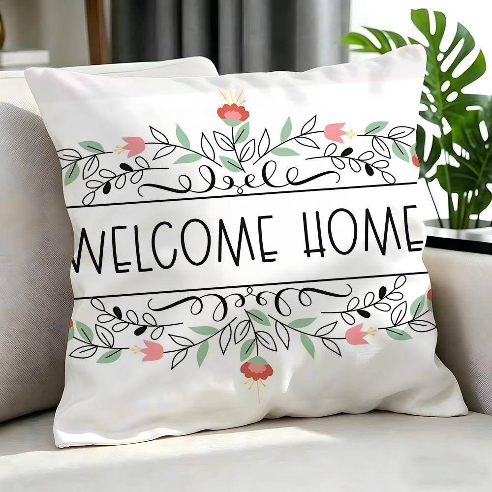 Art SSweet Home Welcomeed Cushion Cover Cushion Cover Set Pcs x x x Pillowcase Decorative Sofa Home Decor