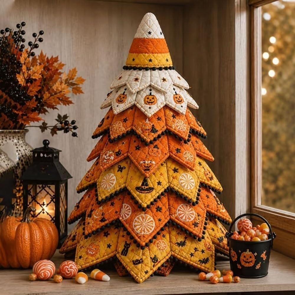 Kit Albero di Natale Trapuntato Vintage Zucca Fantasma Cucito a Mano Albero del Festival Decorazione Patchwork per la Casa