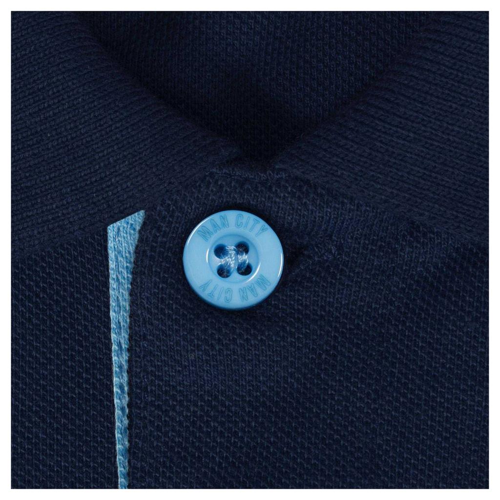 Manchester City FC Herren Poloshirt mit Kontrastärmeln