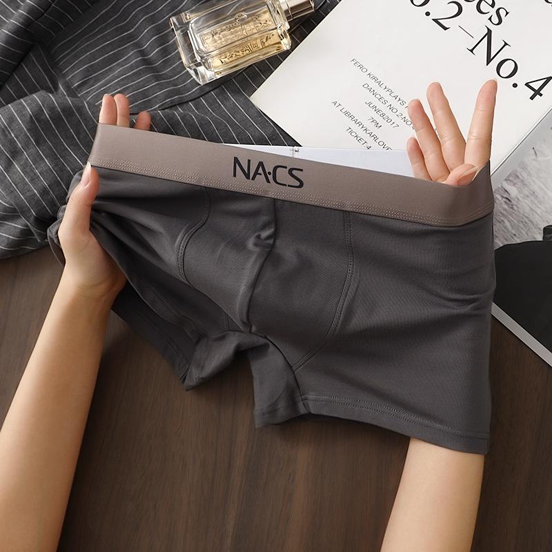 New Men's Underwear, Cotton Boxer Shorts, Mid-waist Solid Color Men's Underwear, Men's Boxer Shorts