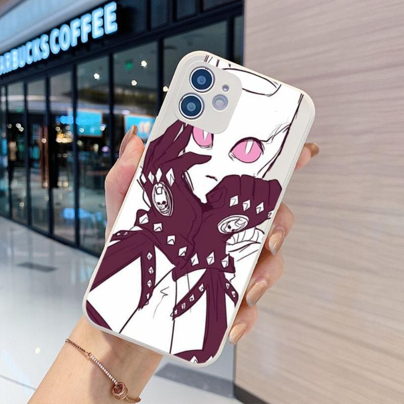 Cortoon JOJO'S BIZARRE pouzdro na telefon pro iPhone 14 11 12 13 Pro Max X XR XSMax 6 6S 7 8 Plus SE 2022 Měkký čtvercový barevný kryt telefonu