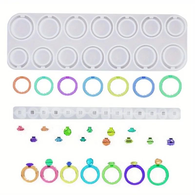 Silicone Ring Pendant Mold Necklace Epoxy Molds Rings Jewelry Resin Casting Mold Jewelry Craft Handmade DIY Tool Gift
