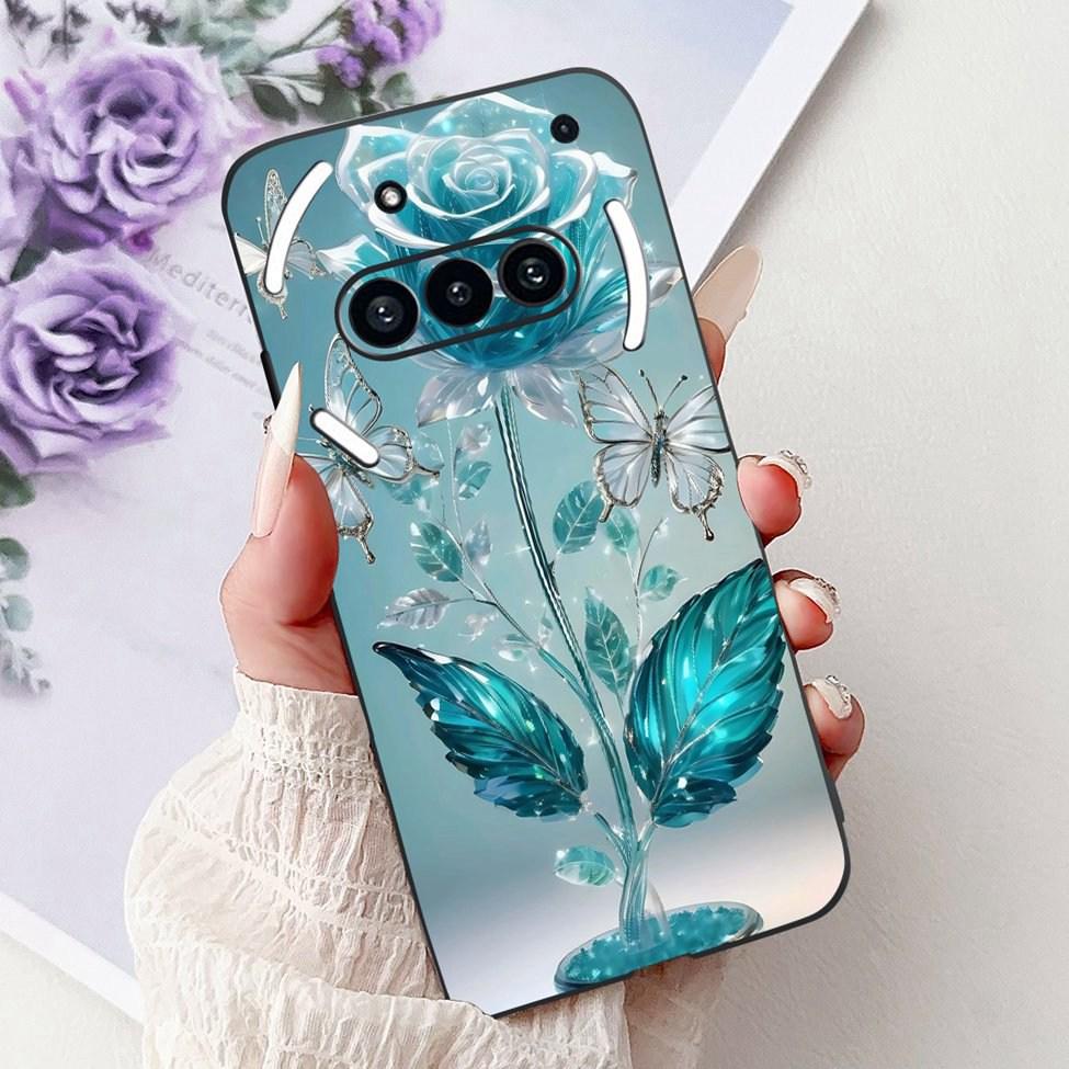 Téléphone pour rien (3a) A059 Coque Pour Nothing Phone 3a Étui Silicone Mode Luxe Fleurs Chat Mignon Drôle Peint Pare-chocs Souple