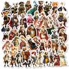 50 Creative Anthropomorphic Classical Animal Material Stickers DIY Mobile Phone Case Skateboard Guitar Water Cup Decoration Stickers