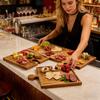 4Piece Charcuterie Board Set Multifunctional Wooden Puzzle Serving Tray Puzzle-Shaped Platter Charcuterie Tray for Kitchen Party