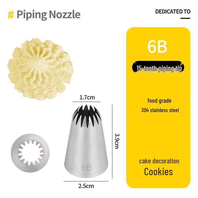 Korean Style Baking Tool Set: 304 Piping Tips for Medium Cakes, Puffs, Cookies & Biscuits