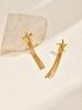 Gold Color Flower Tassel Earrings for Women Stainless Steel Starfish Tassel Earrings 2026 New Trendy Party Jewelry Gift