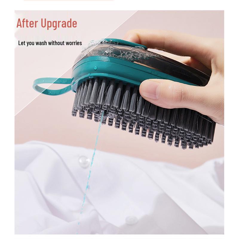 Automatic Liquid Dispensing Multifunctional Cleaning Brush for Clothes and Shoes – Soft Bristle Household Laundry Tool