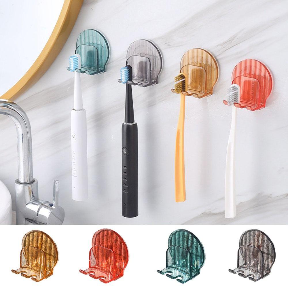 Wall Mounted Toothbrush Holder Plastic Tooth Brush Dispenser Toothbrush Cup Holder  Bathroom