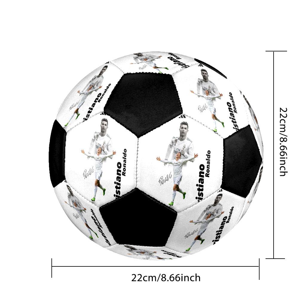 1 Stück Cristiano Ronaldo Unbroken Größe 5 Fußball PrahaHallenfußball Ball Bunt Alle Altersgruppen Maschinengenäht PVC Wettkampfbereit Langlebig Hoher Rückprall