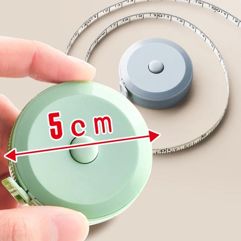 1.5 Meter Soft Tape Measure Scale Body Sewing Flexible Tailor Ruler Centimeter Inch Portable Retractable Self-Lock Measuring Tape