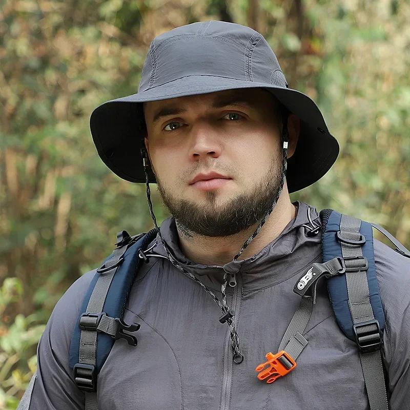 60-65cm XXL Cappello per Testa Grande Uomo Leggero Protezione Solare Asciugatura Rapida Cappelli a Secchiello Estivi per Esterno Giungla Cappello da Pescatore 2024