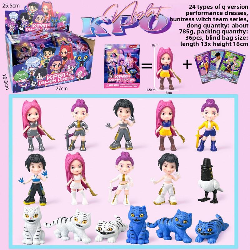 K-Pop New Demon Hunter Girl Group Men's Group Figure Model Blind Box Tide Play Doll Ornament