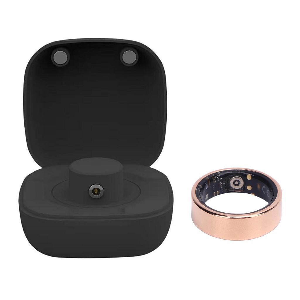 Fitness Tracker Ring Bluetooth Calories Steps Counting Stainless Steel IP68 Waterproofing Smart