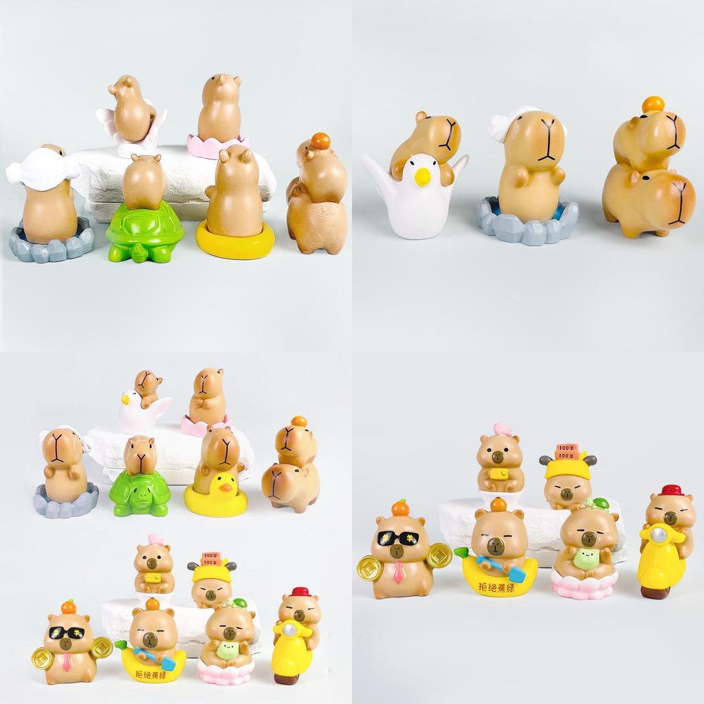 Swimming Circle Turtle Motorcycle Giant Goose Lotus Capybara Model For Desk Display And Collection