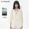 La Chapelle Women's Lyocell Sheer Long Sleeve Shirt Jacket