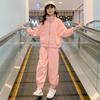 Spring Autumn Teen Girls Clothing Sets Fashion Zipper Sweatshirt + Pants 2Pcs Sports Suit Kids Tracksuit 5 6 8 10 12 14 Year