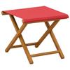Deck Chair 4 pcs 3 Position Solid Eucalyptus Wood Red