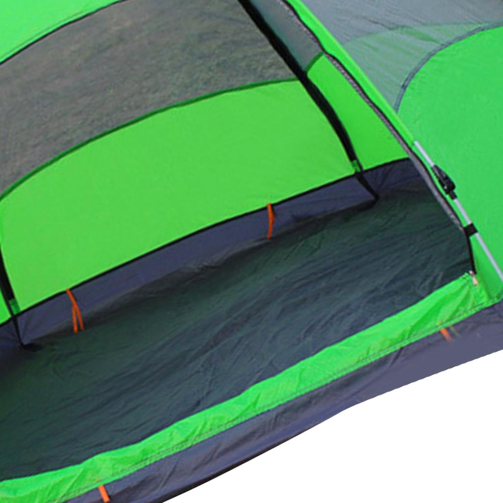 8 Person Easy Pop Up Camping Tent Double Layer Instant Automatic Pop Up Hexagonal Tent Green