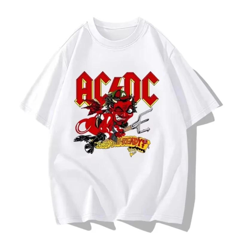 Brand New Design Street Punk Rock ACDC Band Fans Periphery Hip Hop Cotton Print Short Sleeve Men Women Loose Cotton T-shirt