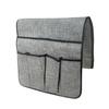 Large Cotton Linen Sofa Armrest Storage Bag for Remotes, Books, Candy, and Cosmetics