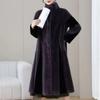 Imitation mink coat women's clothing plus size fashion imitation fur winter thickened imitation mink long stand-up coat