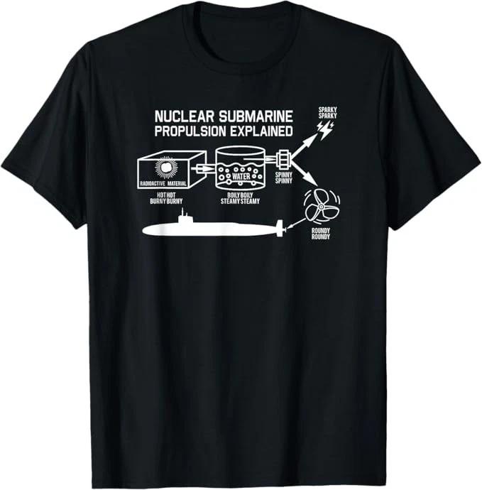 Nuclear Submarine Propulsion Funny Diagram T-Shirt S