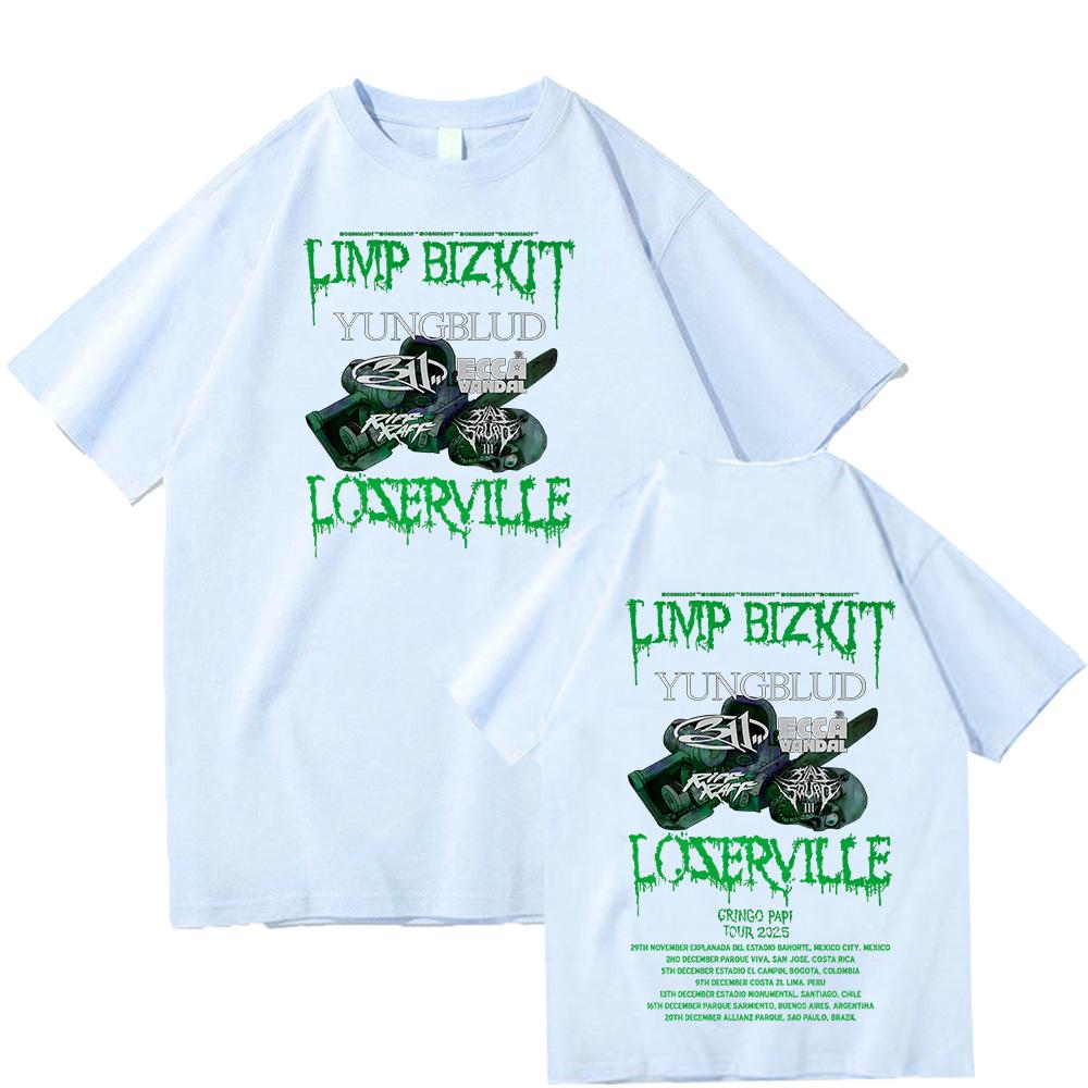 Summer New Men's T-Shirt Limp Bizkit Loserville 2025 Graphic T Shirt Gift Vintage Cotton Clothes Fashion Unisex Short Sleeve Top