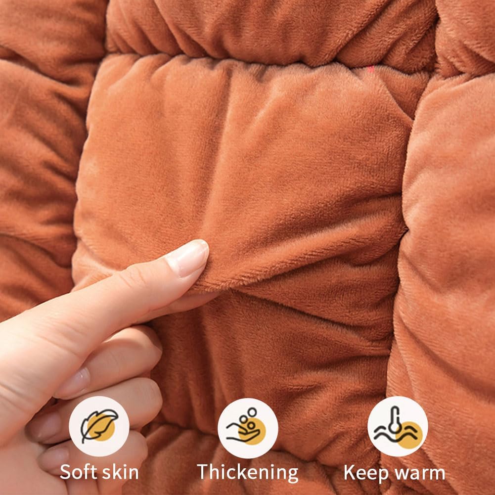 Desk Chair Cushion Non-Slip Rocking Seat Cushion Office Chair Pad Dorm Seat Cushion with High Back Support Soft Seat Pad with Ties for Office Car