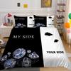 Sada ložního prádla s 3D kreativním potiskem Povlečení na polštář s HD tiskem 2/3 AU/EU/DE Tkanina z mikrovlákna Měkká omyvatelná domácí dekorace