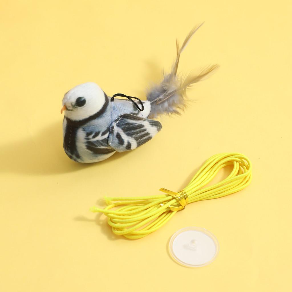 Plüschkatzenspielzeug mit Saugnapf und bionischem Geräusch für interaktives Spiel