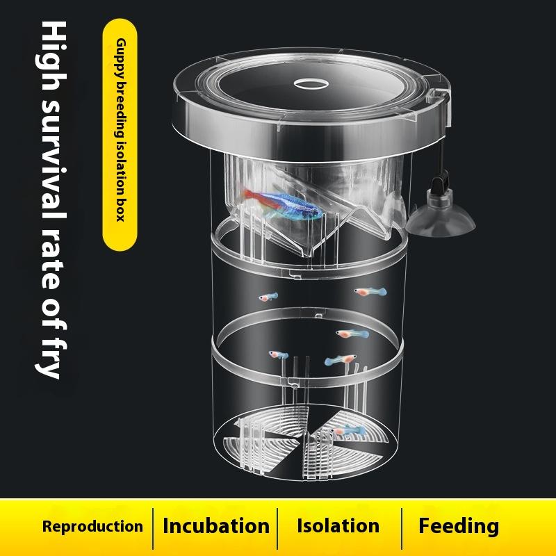 Floating Fish Breeding Isolation Box Aquarium Breeder Feeder Fish Tank Hatchery Incubator Fish Tank Transparent Incubator Box