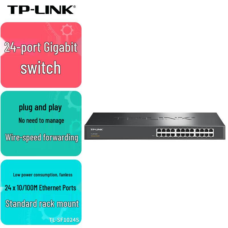 Tp-Link TL-SF1024S 24-Port 10/100M Unmanaged Switch