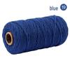 3mm Single-Color Cotton Rope for DIY Weaving - 2mm Thick Tapestry and Binding Thread