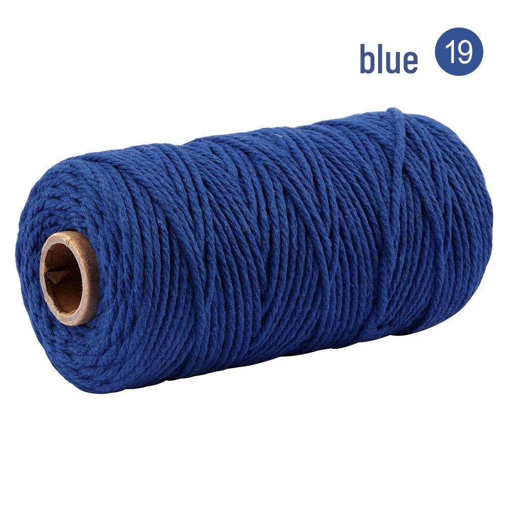 3mm Single-Color Cotton Rope for DIY Weaving - 2mm Thick Tapestry and Binding Thread