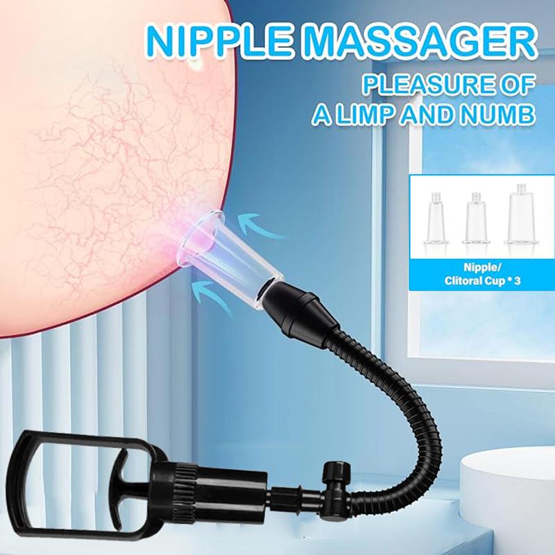Manual Pussy Pump Female Breast Massager Vaginal Clitoral Suction Cup Enlarged Vacuum Pump Nipple Stimulator Sex Toy
