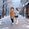 PVC Handle Couple Figurine Doll - Girls Style Micro Landscape Ornament
