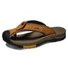 Mote Sommersandaler Ekte Lær Flip Flops Menn Klassiske Romerske Sandaler Komfortabel Tøffel Utendørs Fritid Sklisikre Strand Herresko