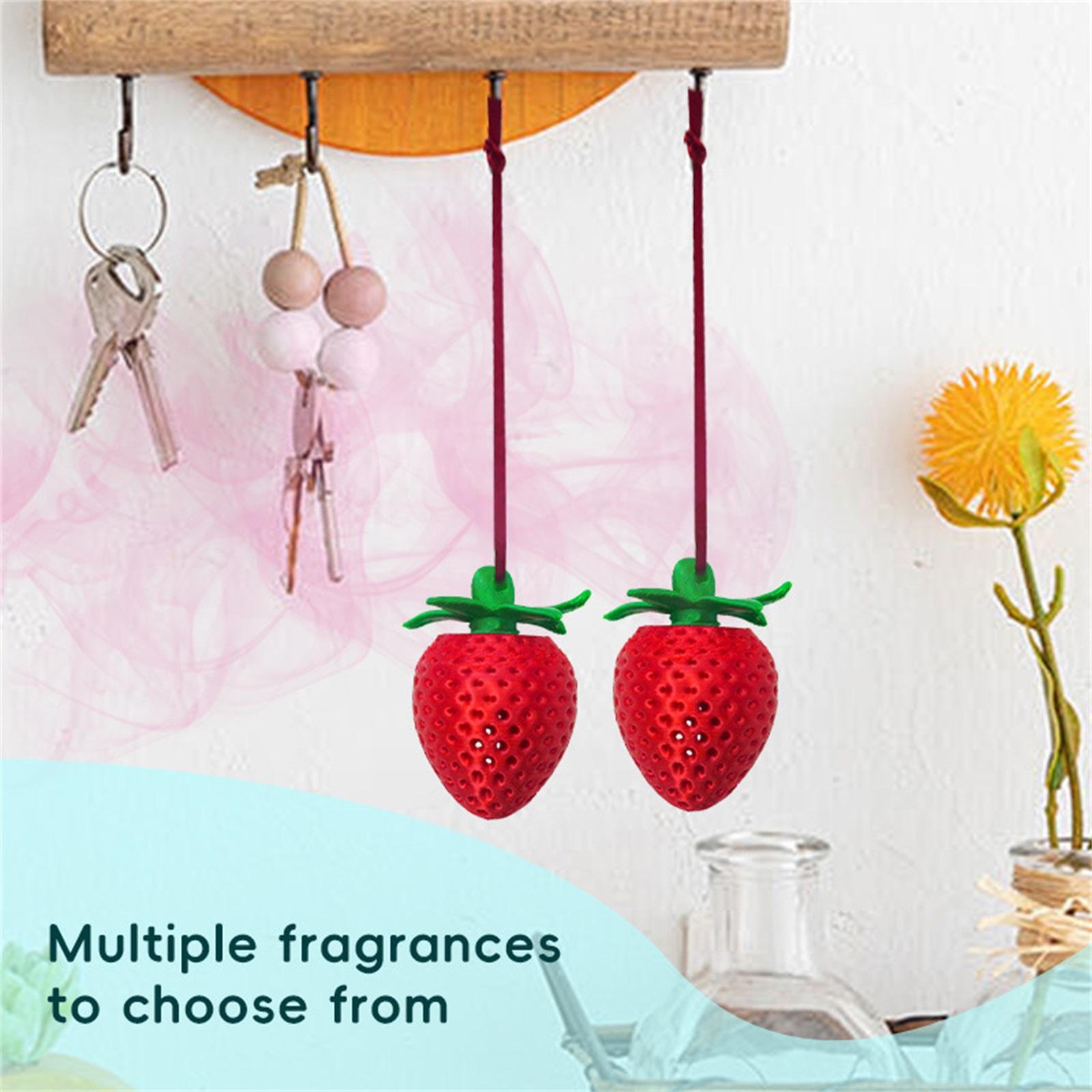 

Car Strawberry Aromatherapy Container Car Perfume Pendant Ornament Long-Lasting Freshener One Size красный