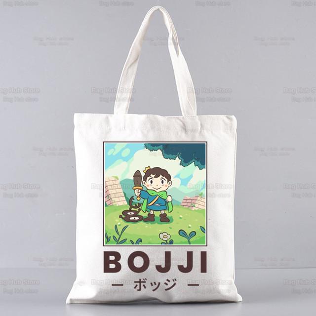 Bojji Shopper Bag Print Japanischer Anime Ousama Ranking Canvas Tragetasche Handtaschen Damen Ranking of Kings Tasche Harajuku Umhängetaschen