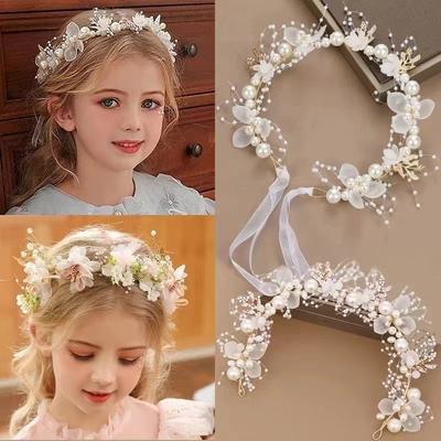 1 Stück Exquisites Süßes Mädchen Perlen Haaraccessoire Romantischer Blumenkranz Braut Hochzeitsgeschenk Mädchen Kawaii Schmuck Mode Stirnband