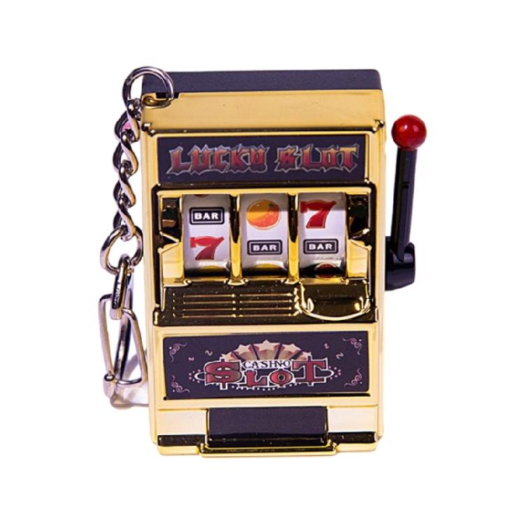 Miniature Fruit Slot Machines Keychain Charm Colorful Accessory for Bags Portable Entertainment Phone Chain Decoration