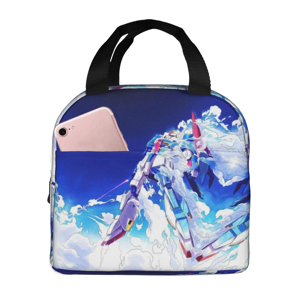 Custom Gundams Insulated Lunch Tote Bag for Women Men Anime Resuable Cooler Thermal Food Lunch Box Work School Travel