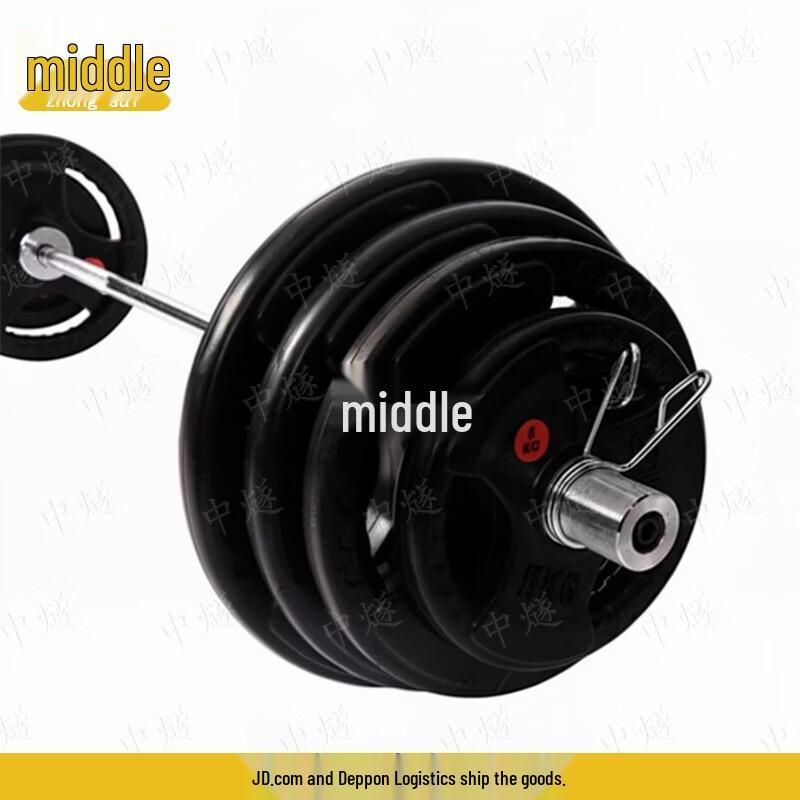 Coated Iron Core Barbell Plate with Hand Grips